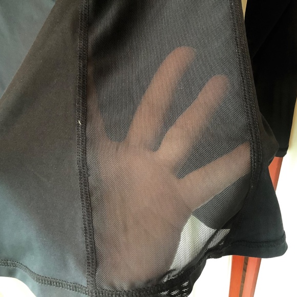 Stronger Black Long Sleeve Workout Top Sheer Side Panels - Picture 7 of 8